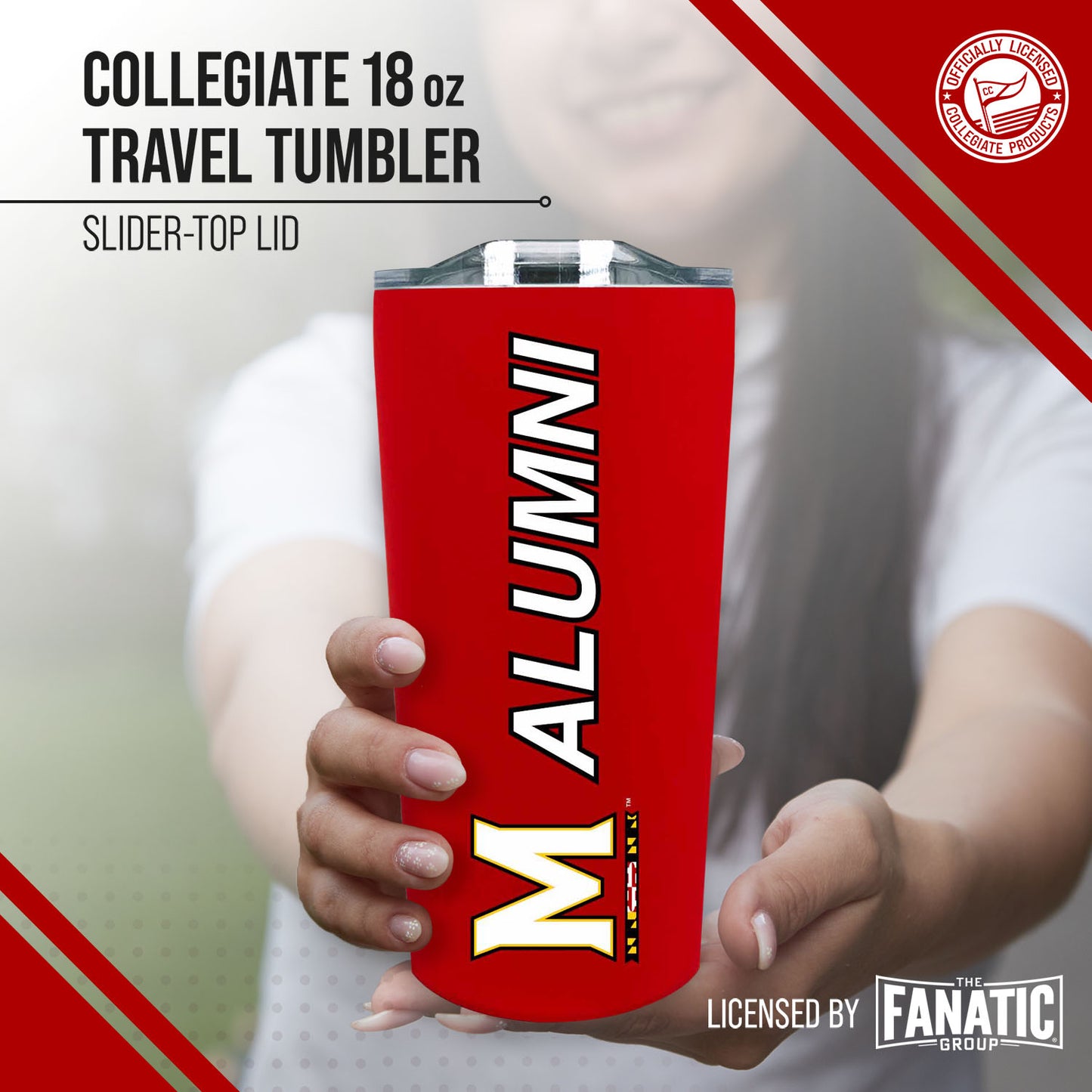 Maryland Terrapins Collegiate Stainless Steel Travel Tumbler for Alumni - Red