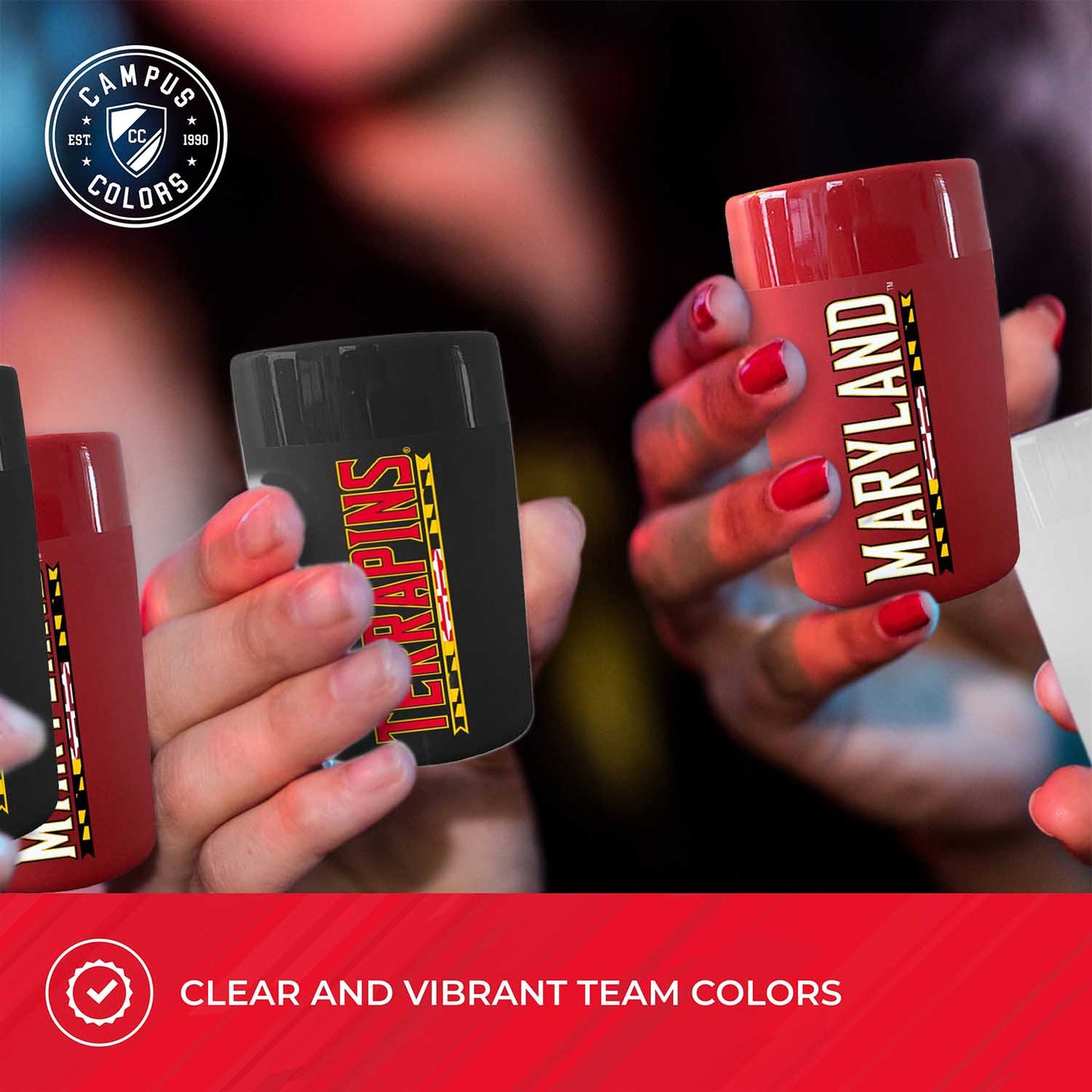 Maryland Terrapins College and University 2-Pack Shot Glasses - Team Color