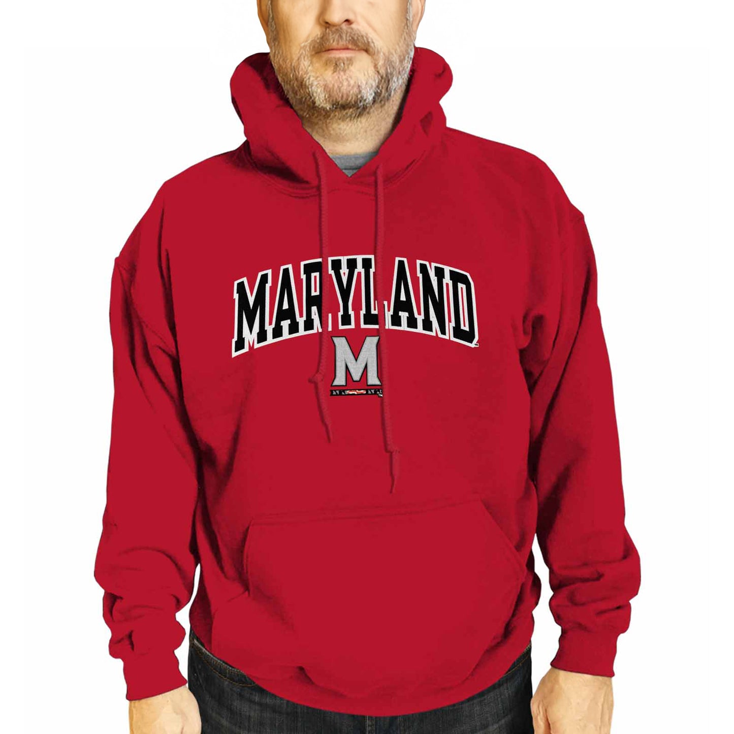 Maryland Terrapins NCAA Adult Tackle Twill Hooded Sweatshirt - Red