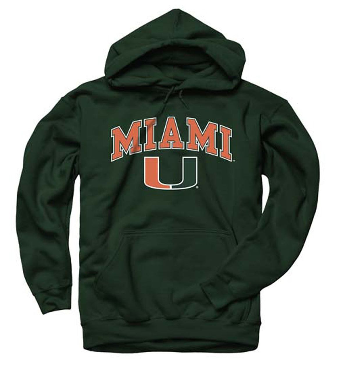 Miami Hurricanes Adult Arch & Logo Soft Style Gameday Hooded Sweatshirt - Green