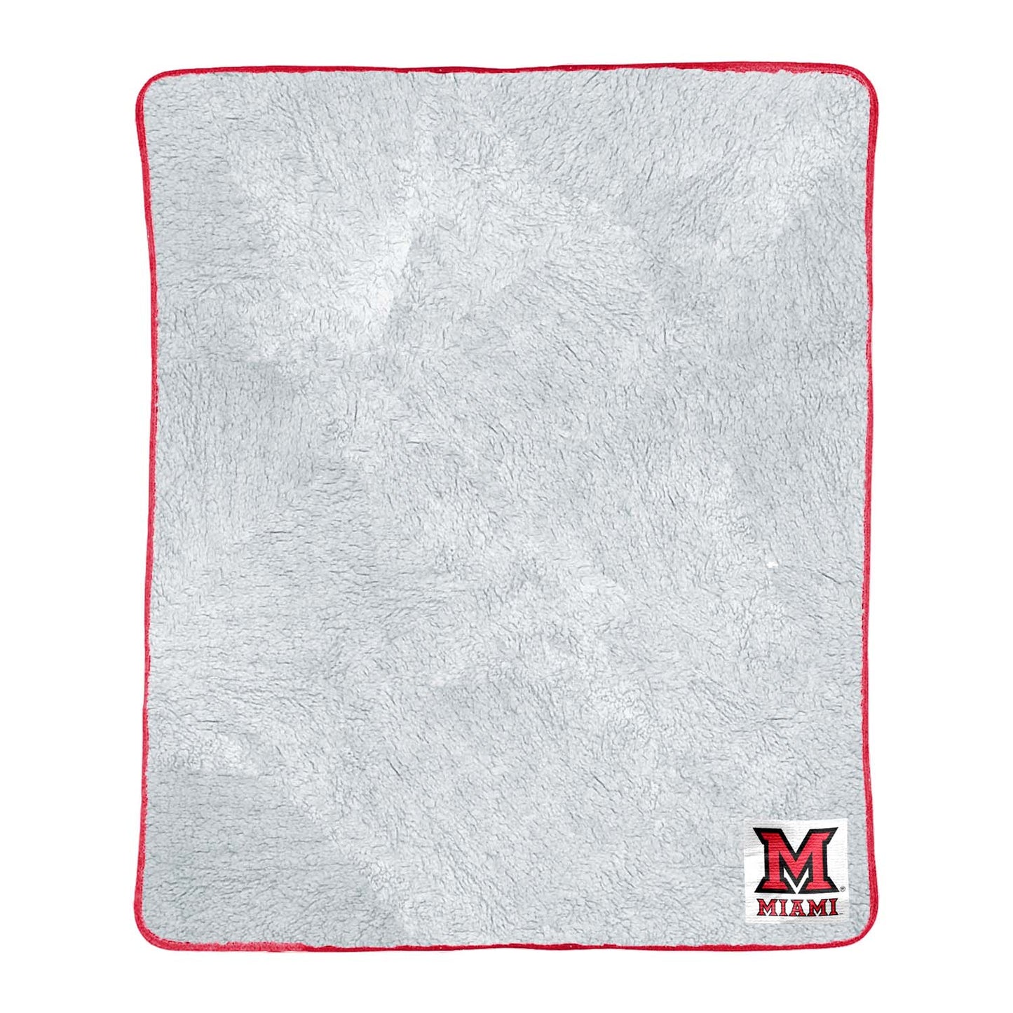 Miami Redhawks NCAA Silk Sherpa College Throw Blanket - Red