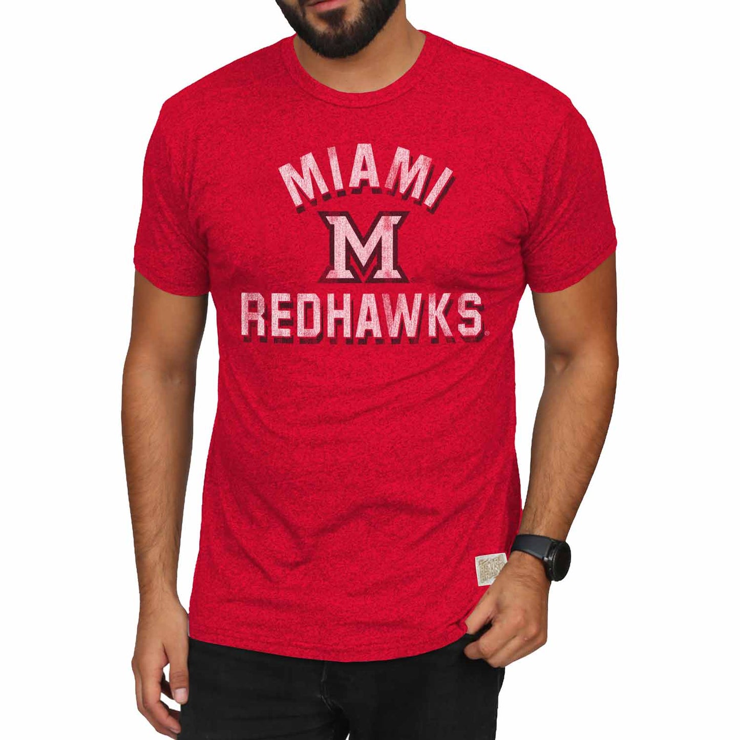 Miami Redhawks Adult College Team Color T-Shirt - Red