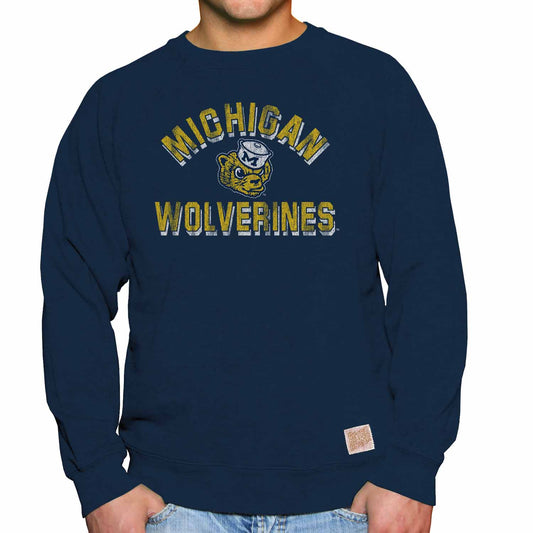 Michigan Wolverines Adult University Crewneck - Navy