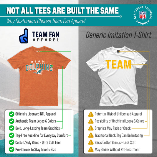 Miami Dolphins NFL Starting Fresh Short Sleeve Heather T-Shirt - Orange