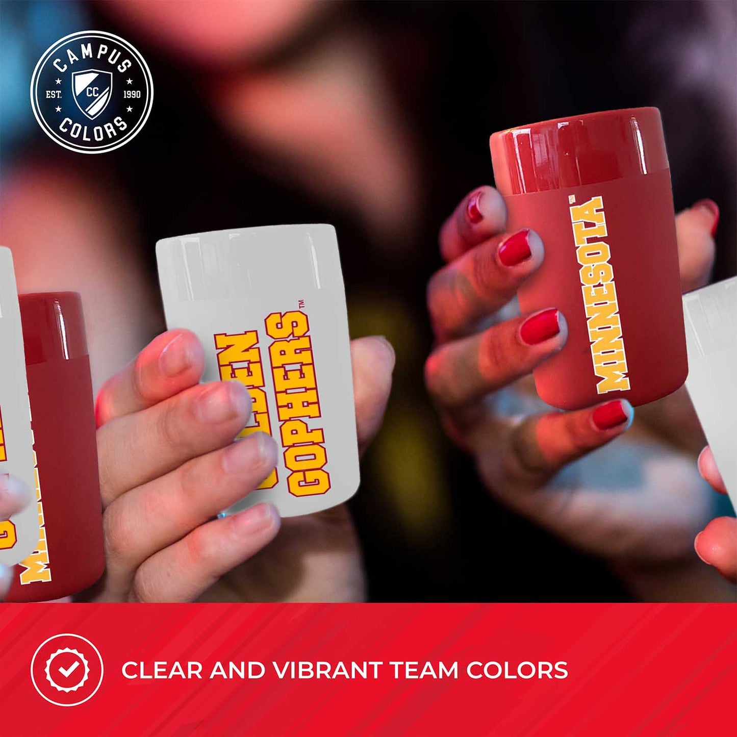 Minnesota Golden Gophers College and University 2-Pack Shot Glasses - Team Color