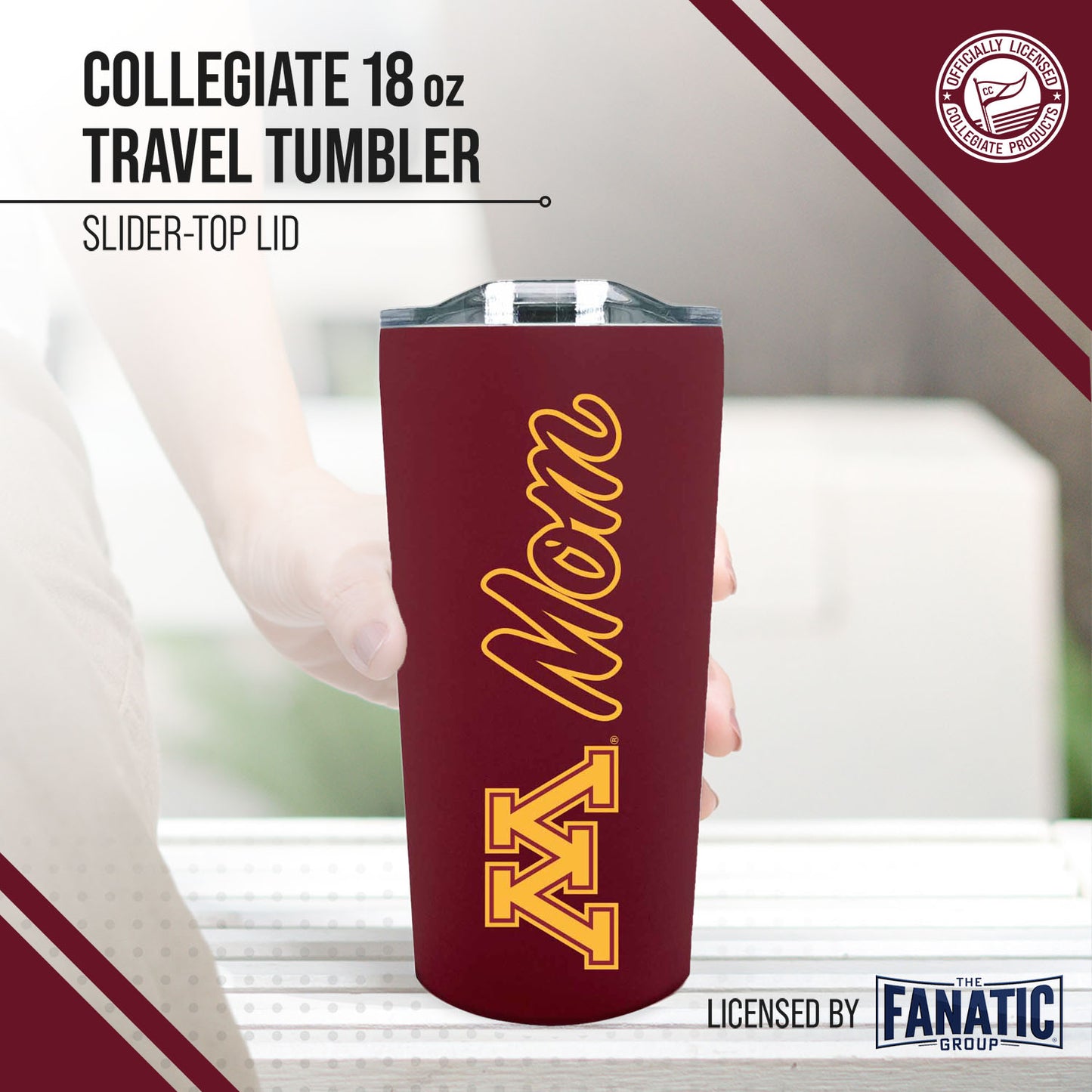 Minnesota Golden Gophers NCAA Stainless Steel Travel Tumbler for Mom - Maroon
