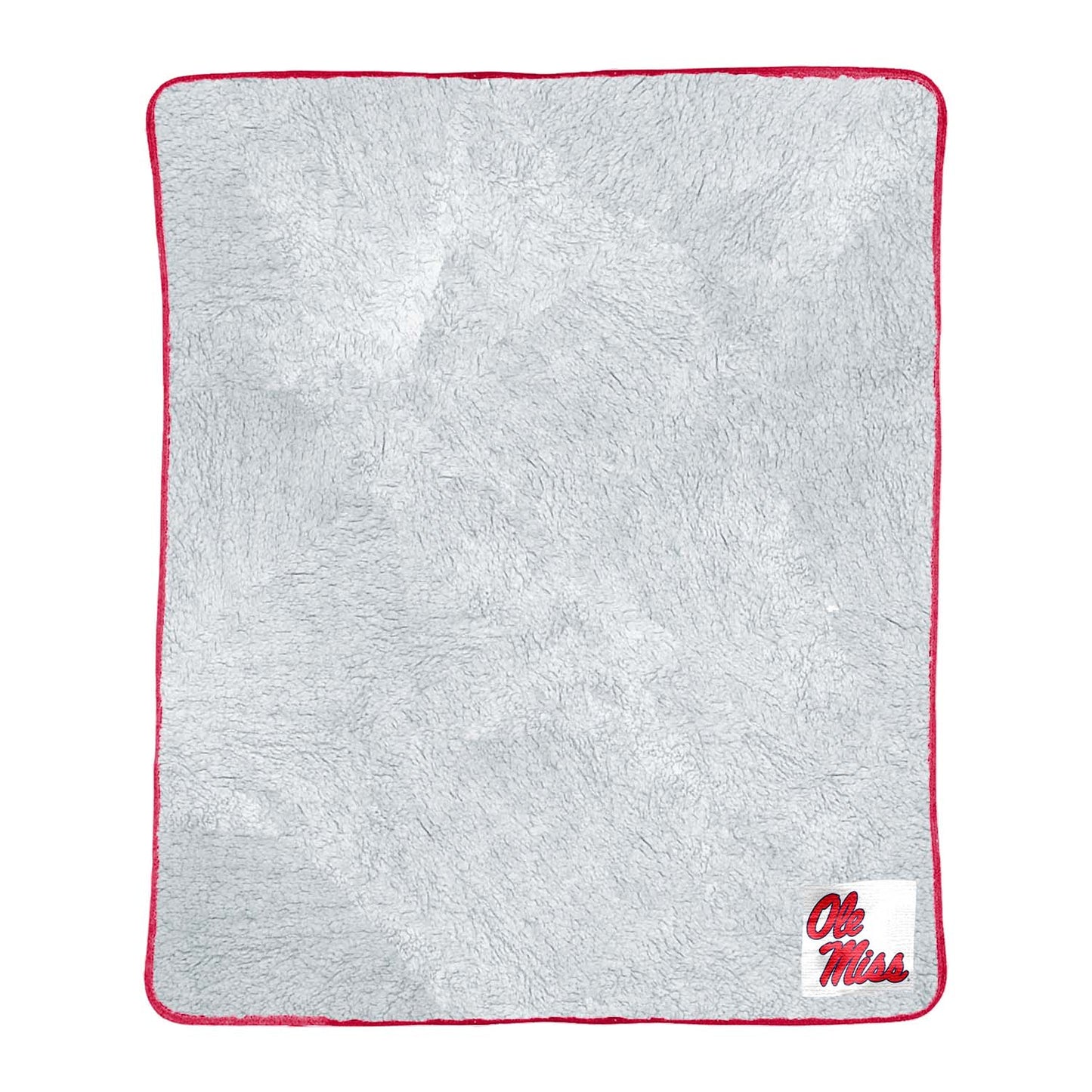 Ole Miss Rebels NCAA Silk Sherpa College Throw Blanket - Navy
