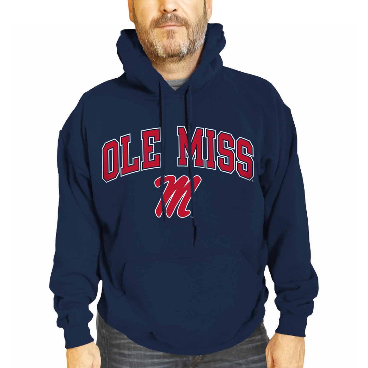 Ole Miss Rebels Adult Arch & Logo Soft Style Gameday Hooded Sweatshirt - Navy