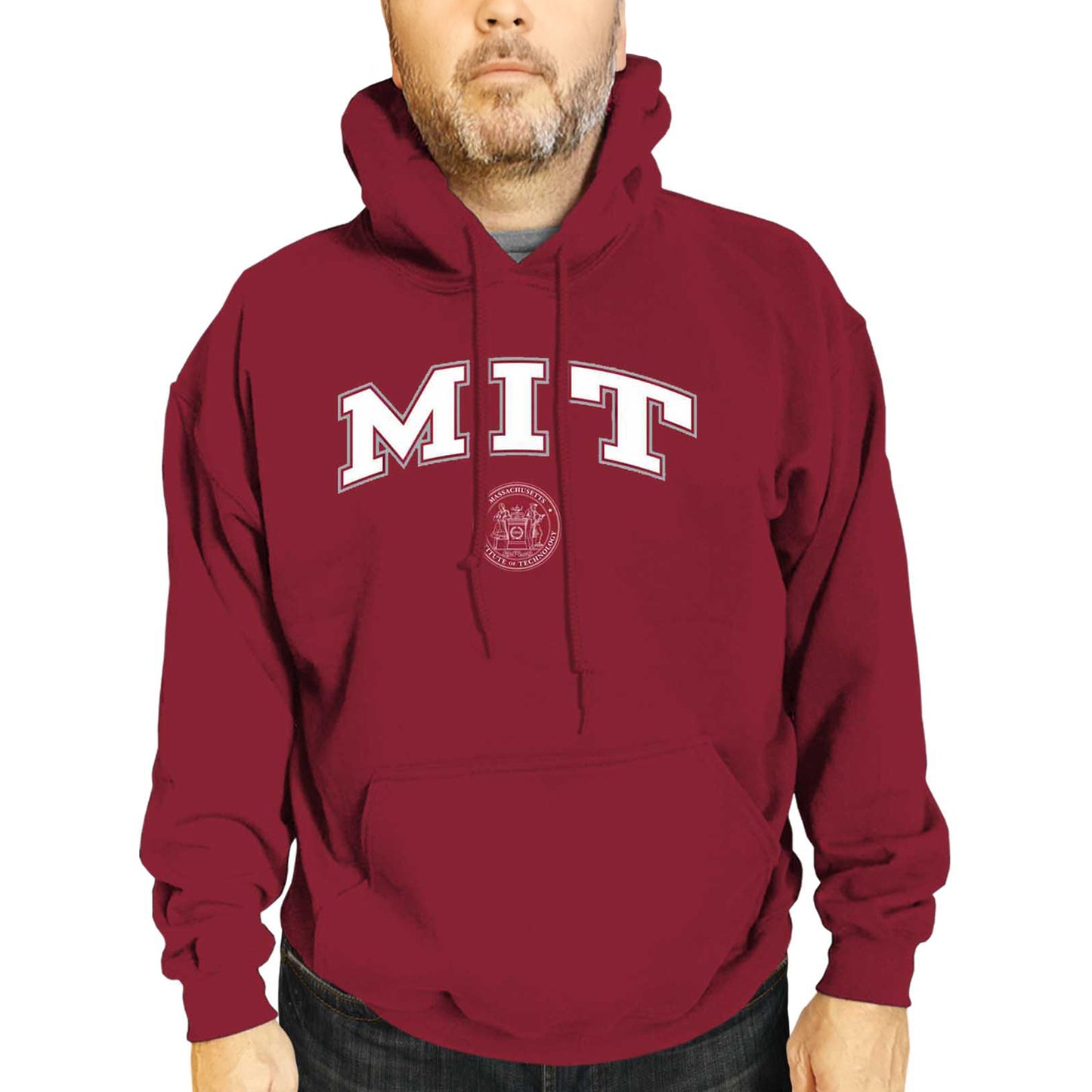 MIT Engineers Adult Arch & Logo Soft Style Gameday Hooded Sweatshirt - Cardinal