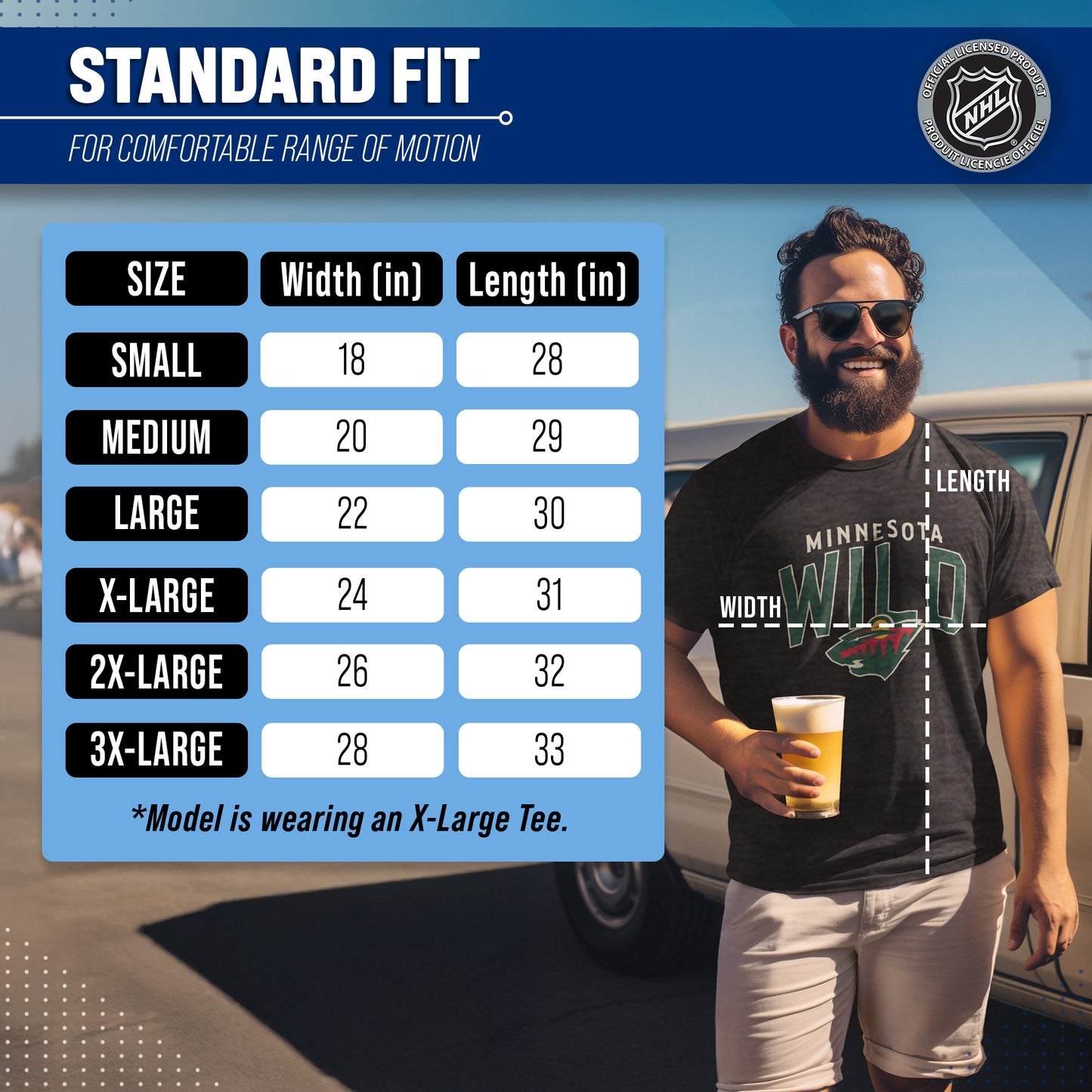 Minnesota Wild NHL Adult Powerplay Heathered Unisex T-Shirt - Black Heather