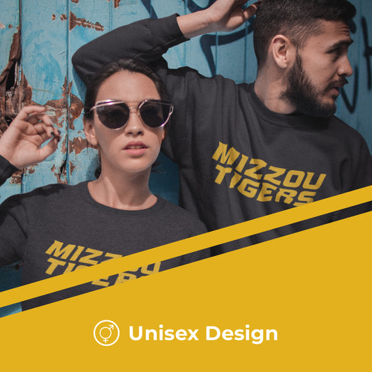 Missouri Tigers NCAA Adult Charcoal Crewneck Fleece Sweatshirt - Charcoal