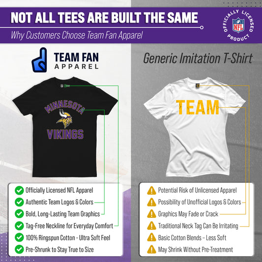 Minnesota Vikings NFL Adult Gameday T-Shirt - Black