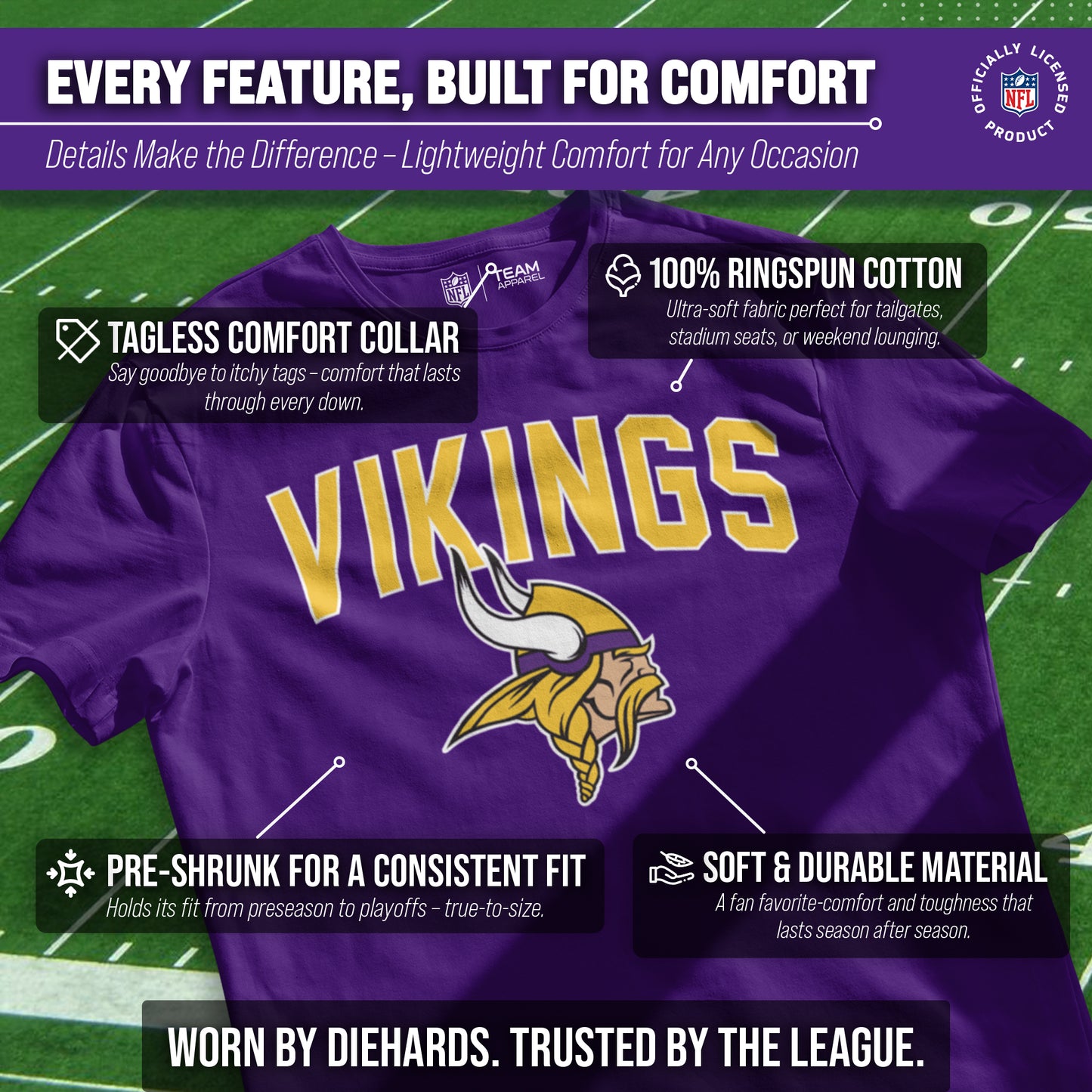 Minnesota Vikings NFL Home Team Tee - Purple