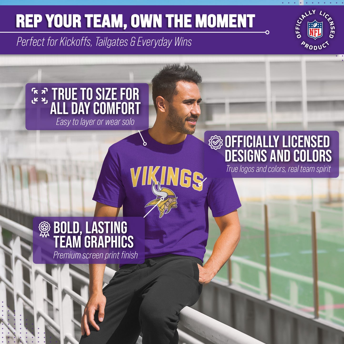 Minnesota Vikings NFL Home Team Tee - Purple