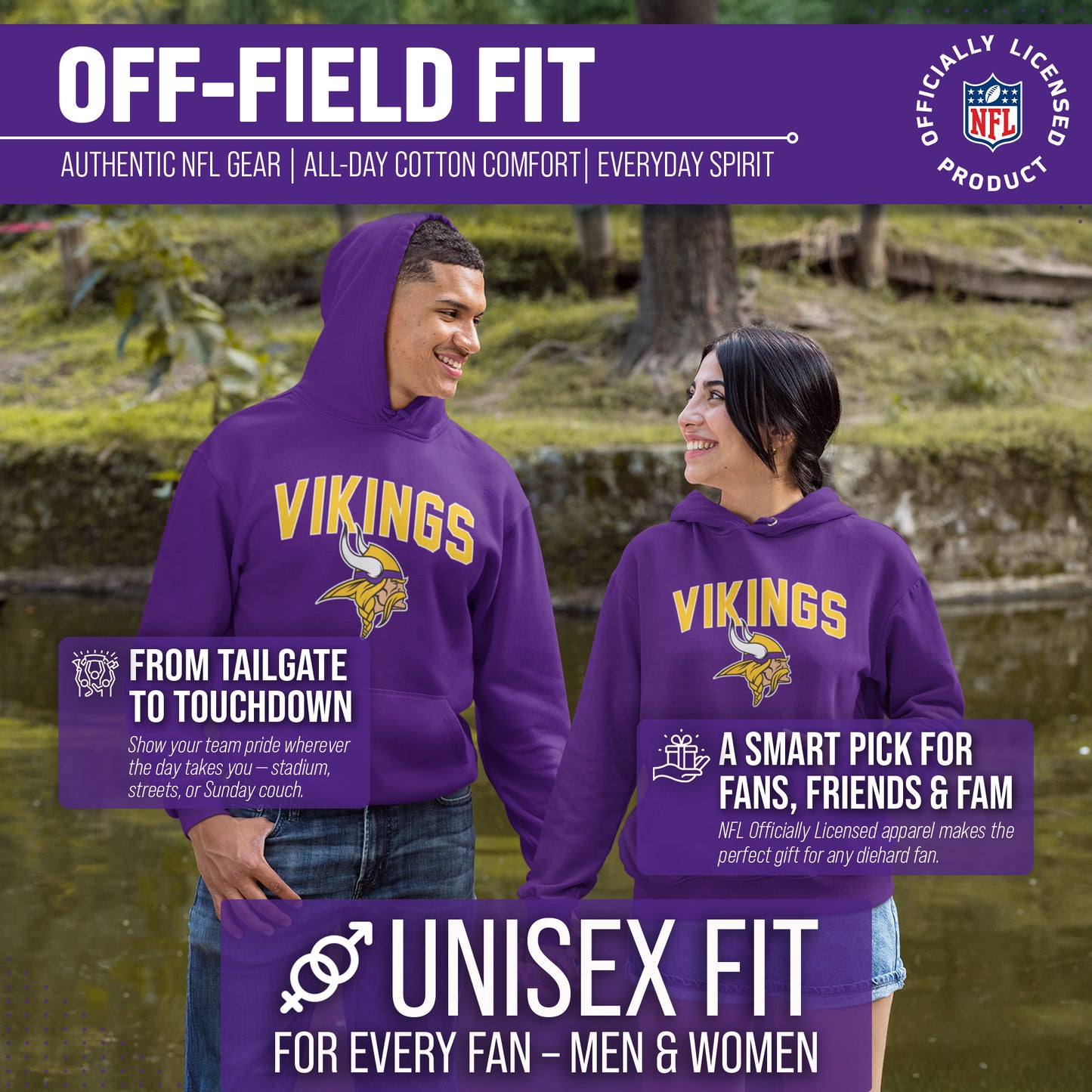 Minnesota Vikings NFL Home Team Hoodie - Purple