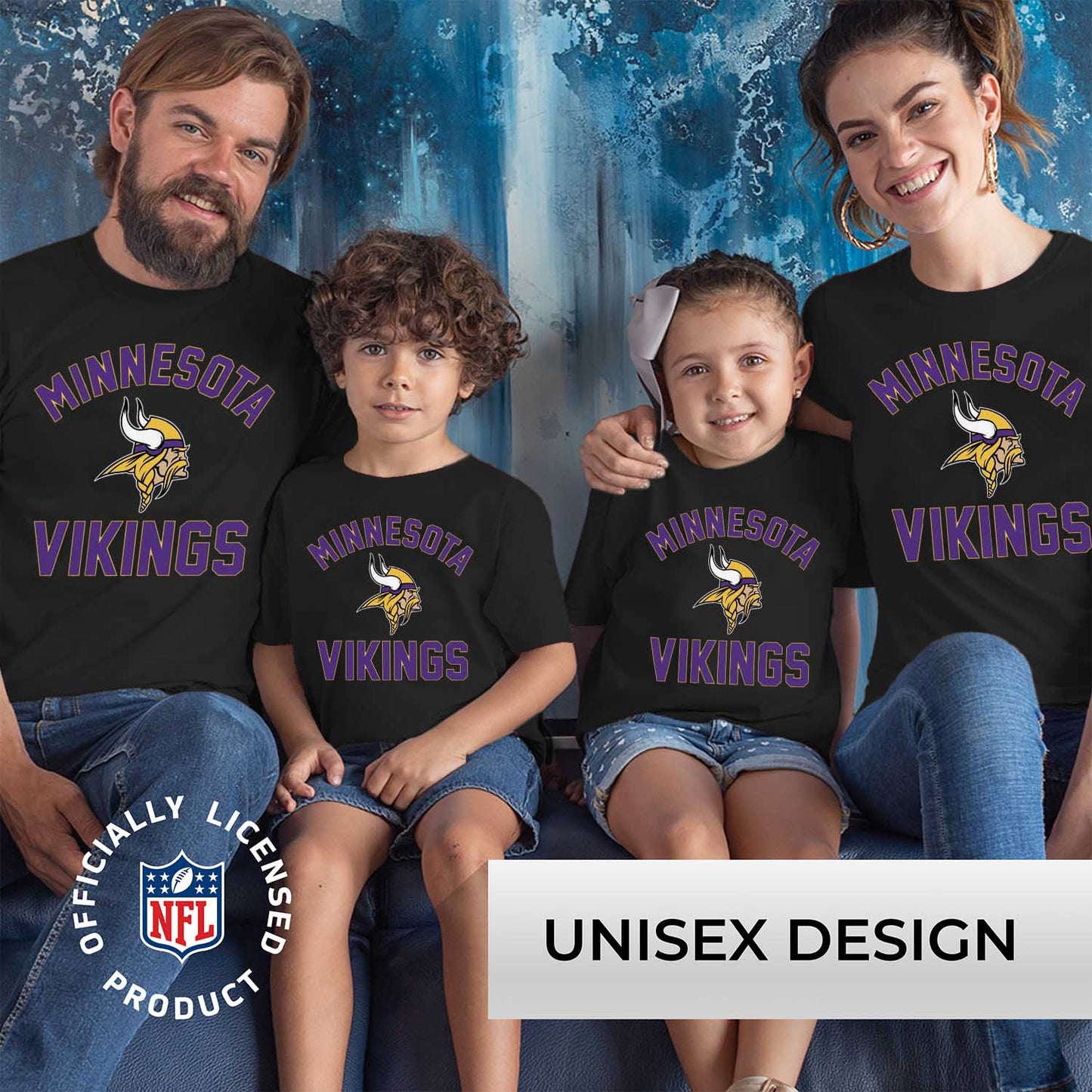Minnesota Vikings NFL Youth Gameday Football T-Shirt - Black
