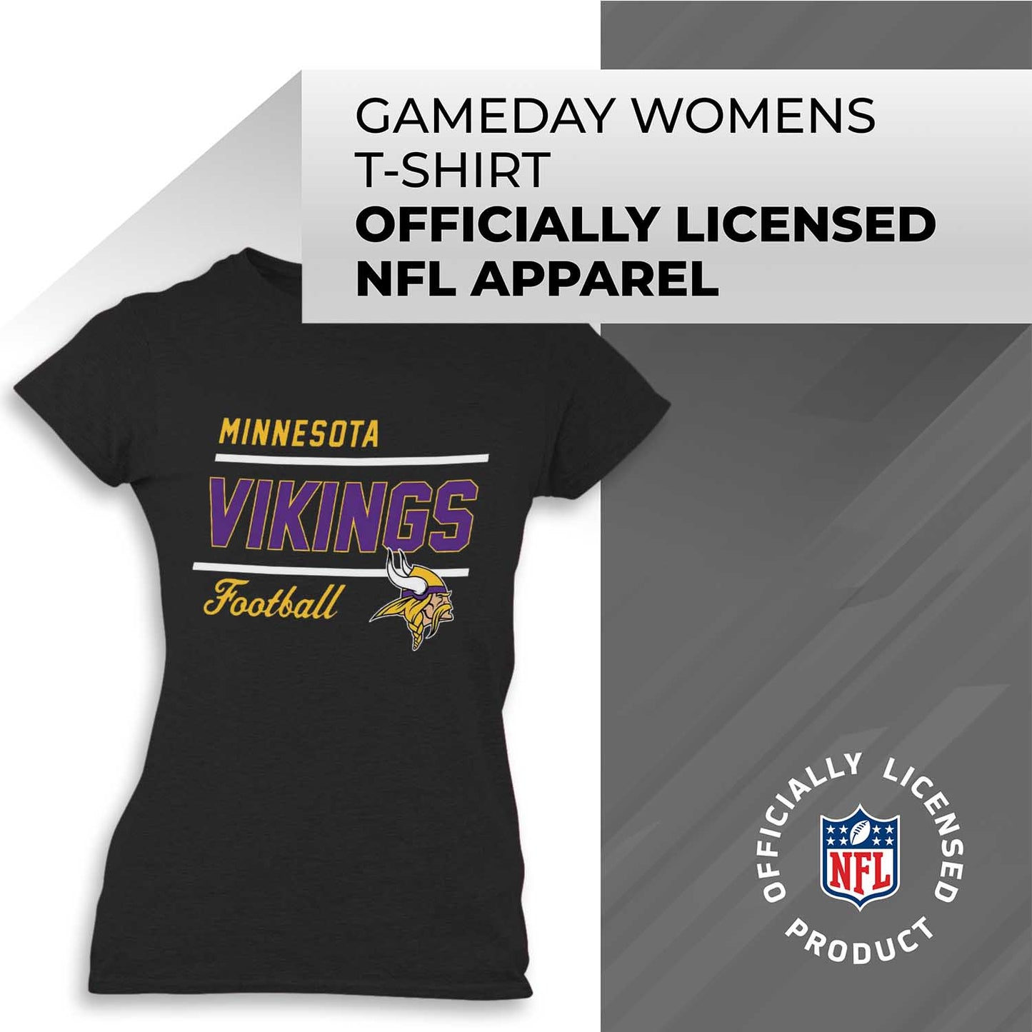 Minnesota Vikings NFL Gameday Women's Relaxed Fit T-shirt - Black