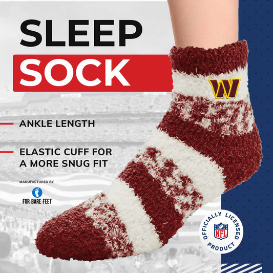 Washington Commanders NFL Cozy Soft Slipper Socks - Black