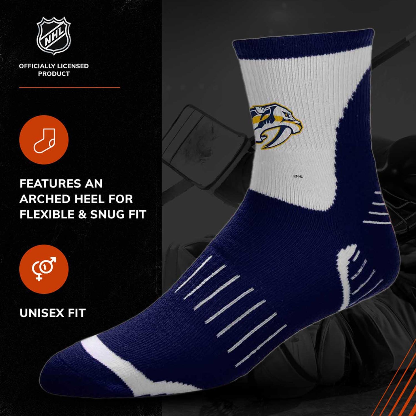 Nashville Predators NHL Youth Surge Socks - Navy