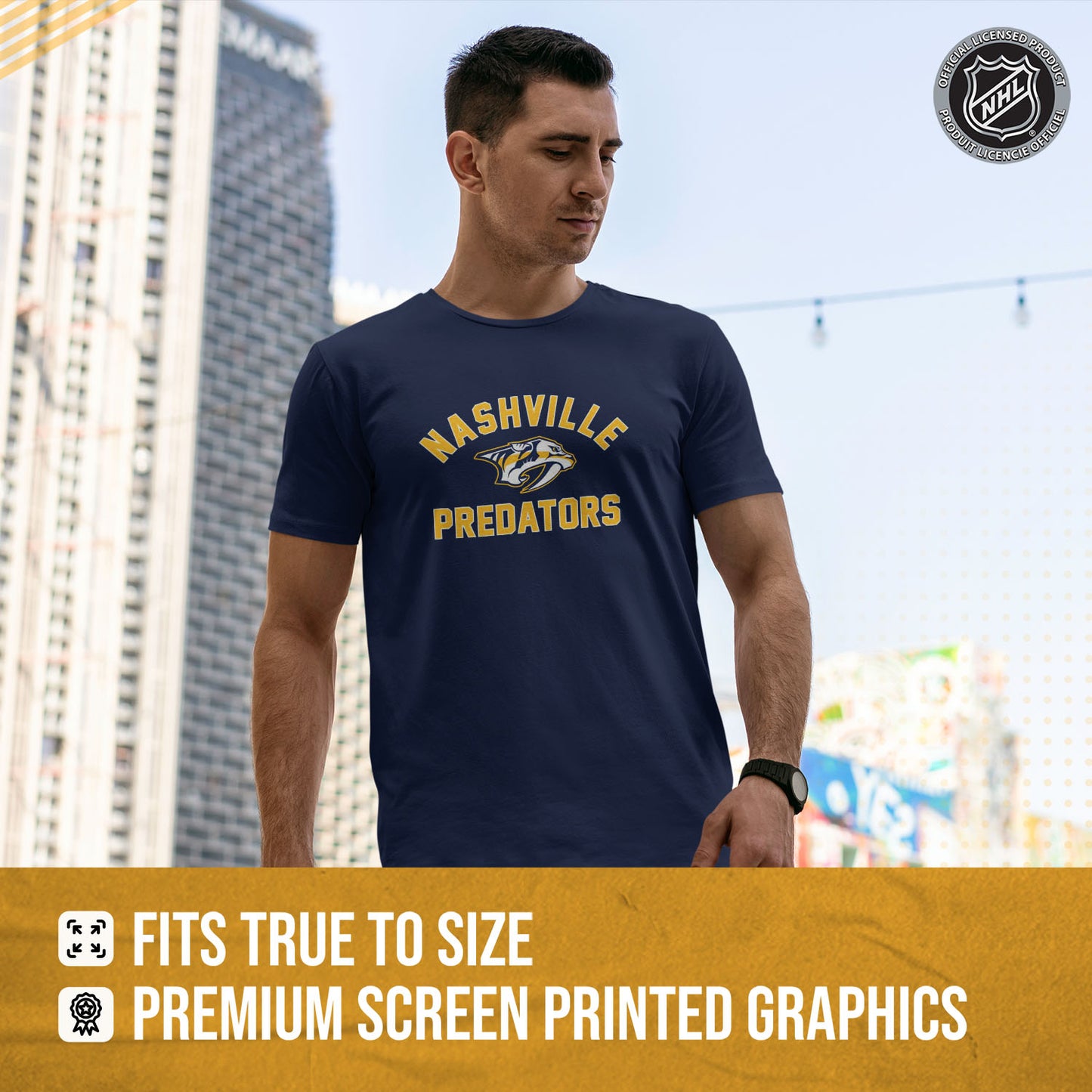 Nashville Predators NHL Adult Game Day Unisex T-Shirt - Navy