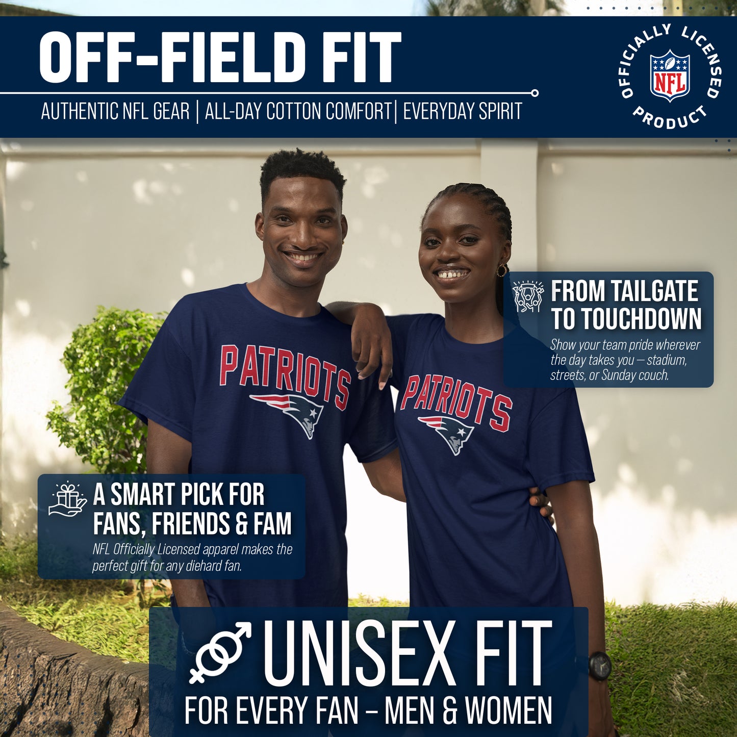New England Patriots NFL Home Team Tee - Navy