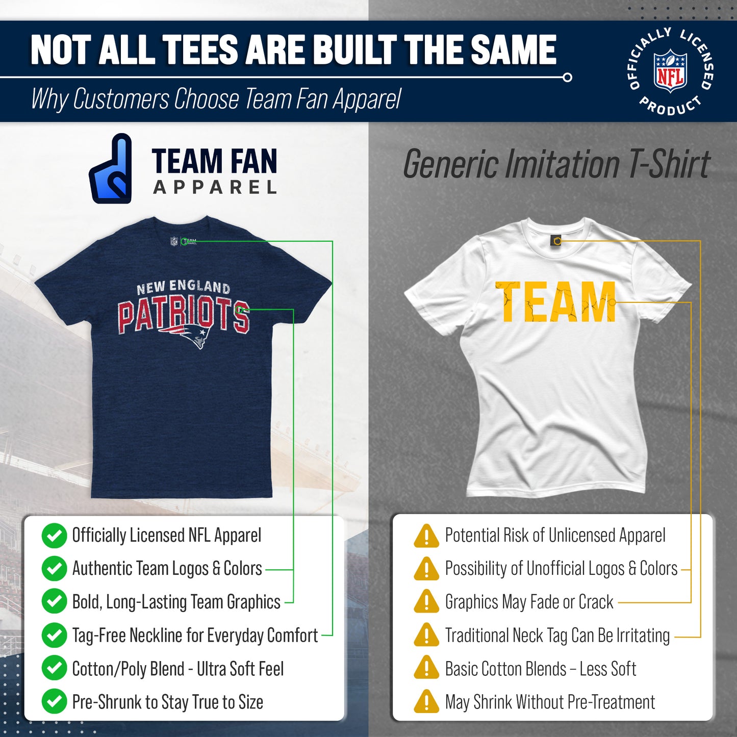 New England Patriots NFL Starting Fresh Short Sleeve Heather T-Shirt - Navy