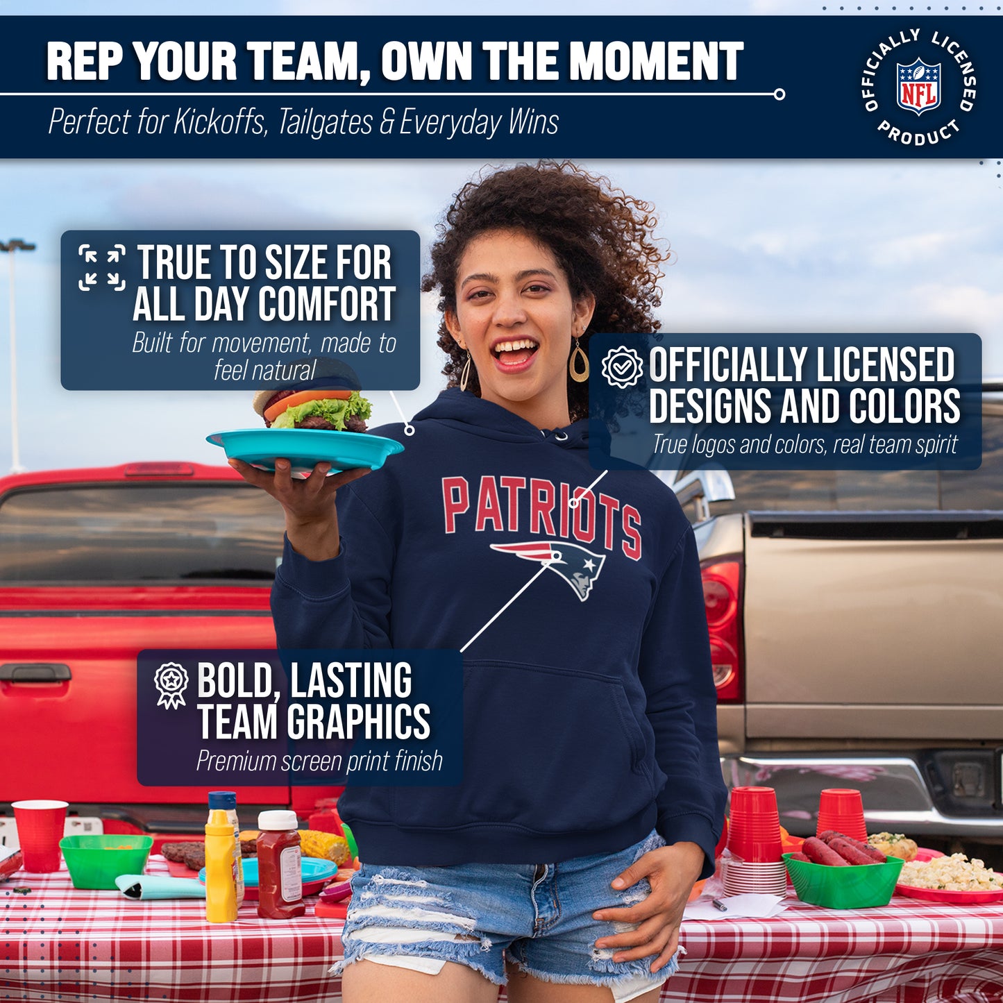 New England Patriots NFL Home Team Hoodie - Navy