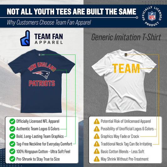 New England Patriots NFL Youth Gameday Football T-Shirt - Navy