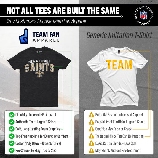 New Orleans Saints NFL Starting Fresh Short Sleeve Heather T-Shirt - Black