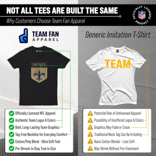 New Orleans Saints NFL Modern Throwback T-shirt - Black