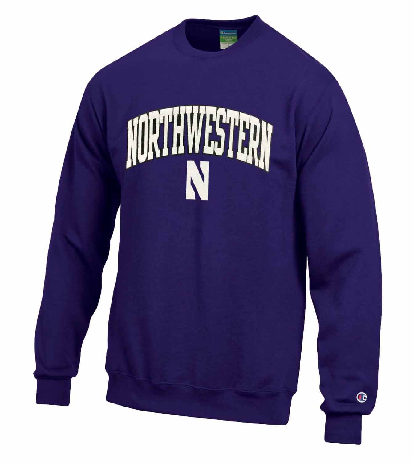 Northwestern Wildcats Adult Tackle Twill Crewneck - Purple
