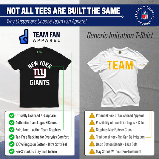 New York Giants NFL Adult Gameday T-Shirt - Black
