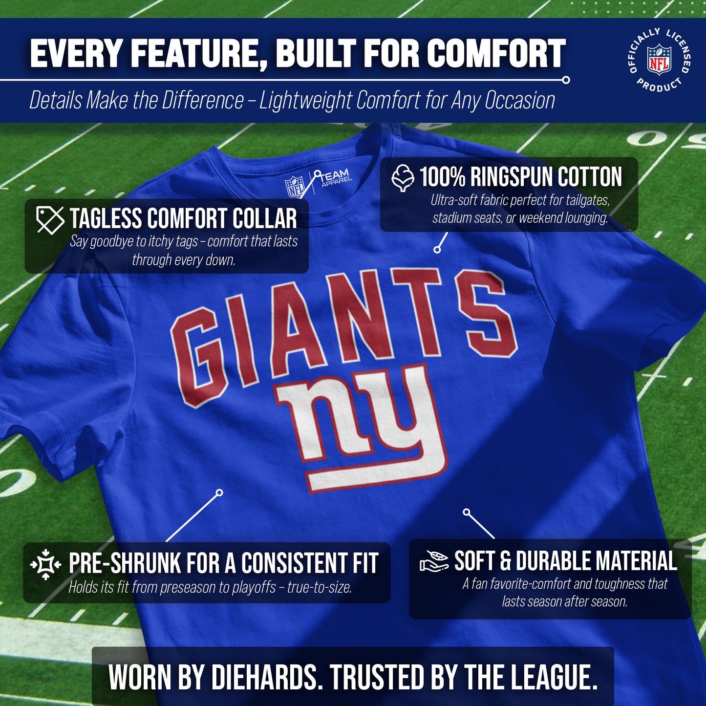 New York Giants NFL Home Team Tee - Royal
