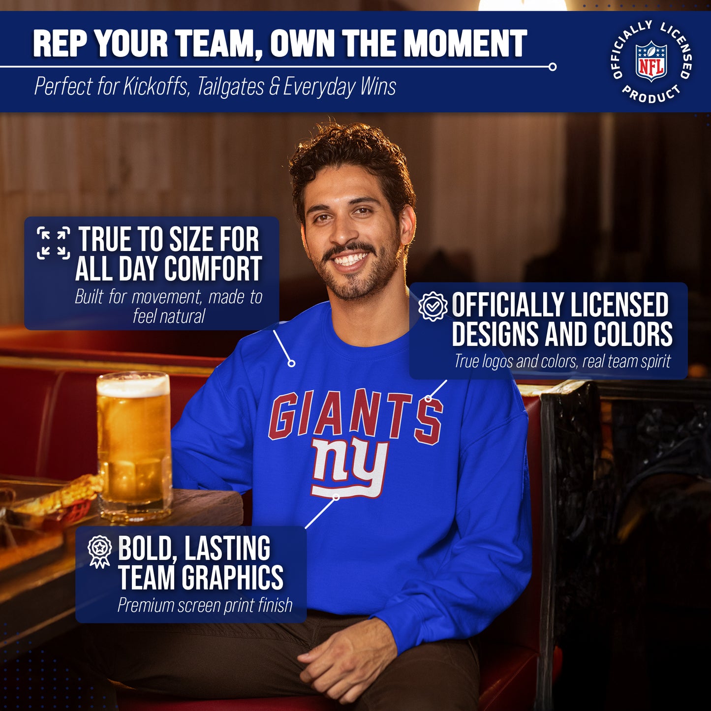 New York Giants NFL Home Team Crew - Royal