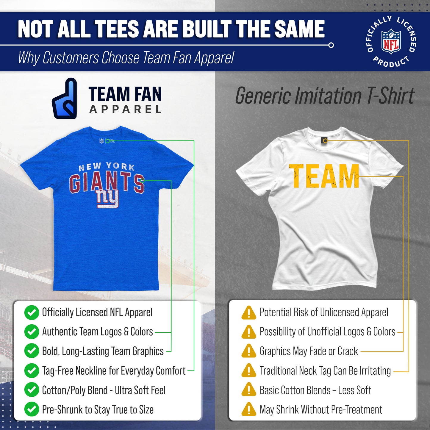 New York Giants NFL Starting Fresh Short Sleeve Heather T-Shirt - Royal