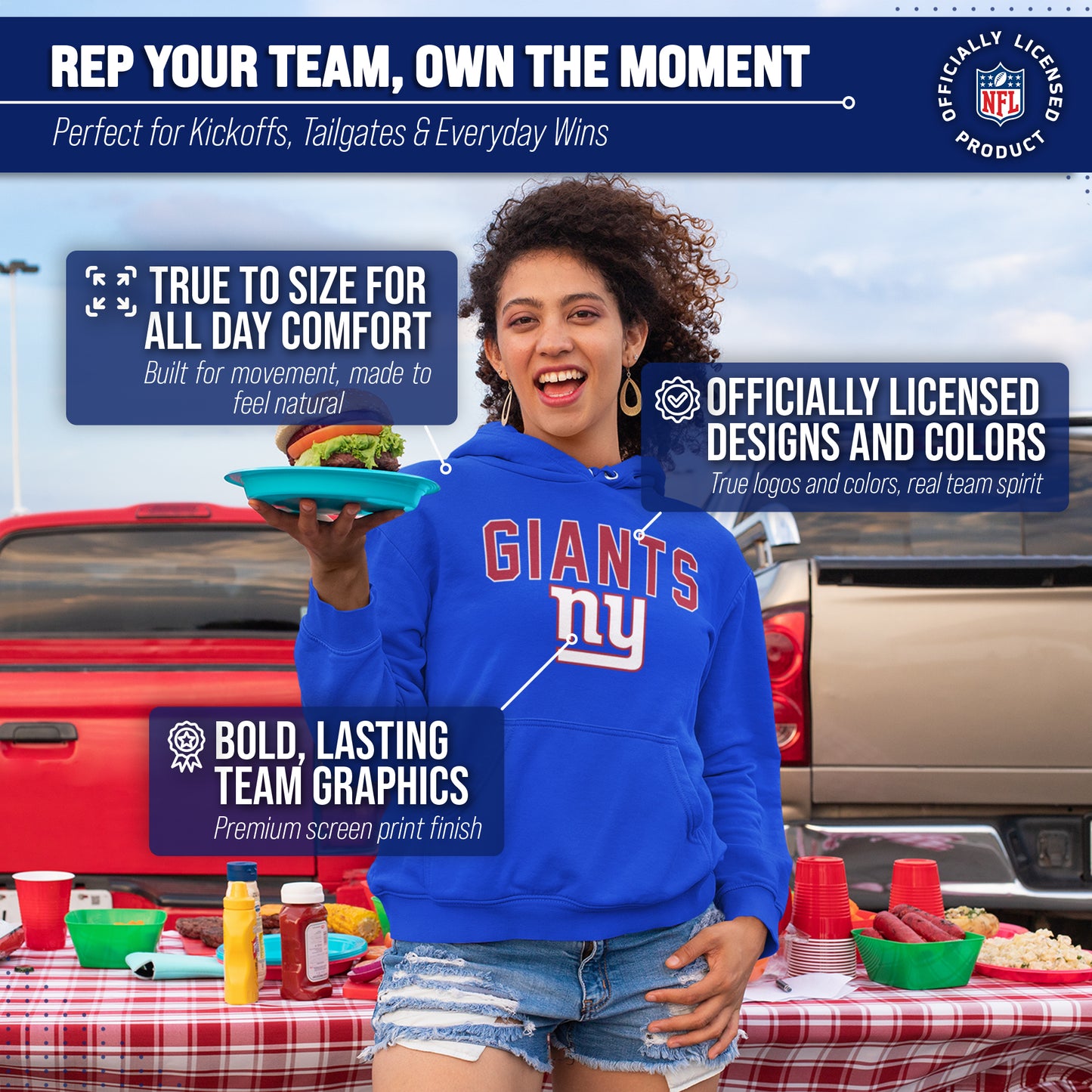 New York Giants NFL Home Team Hoodie - Royal