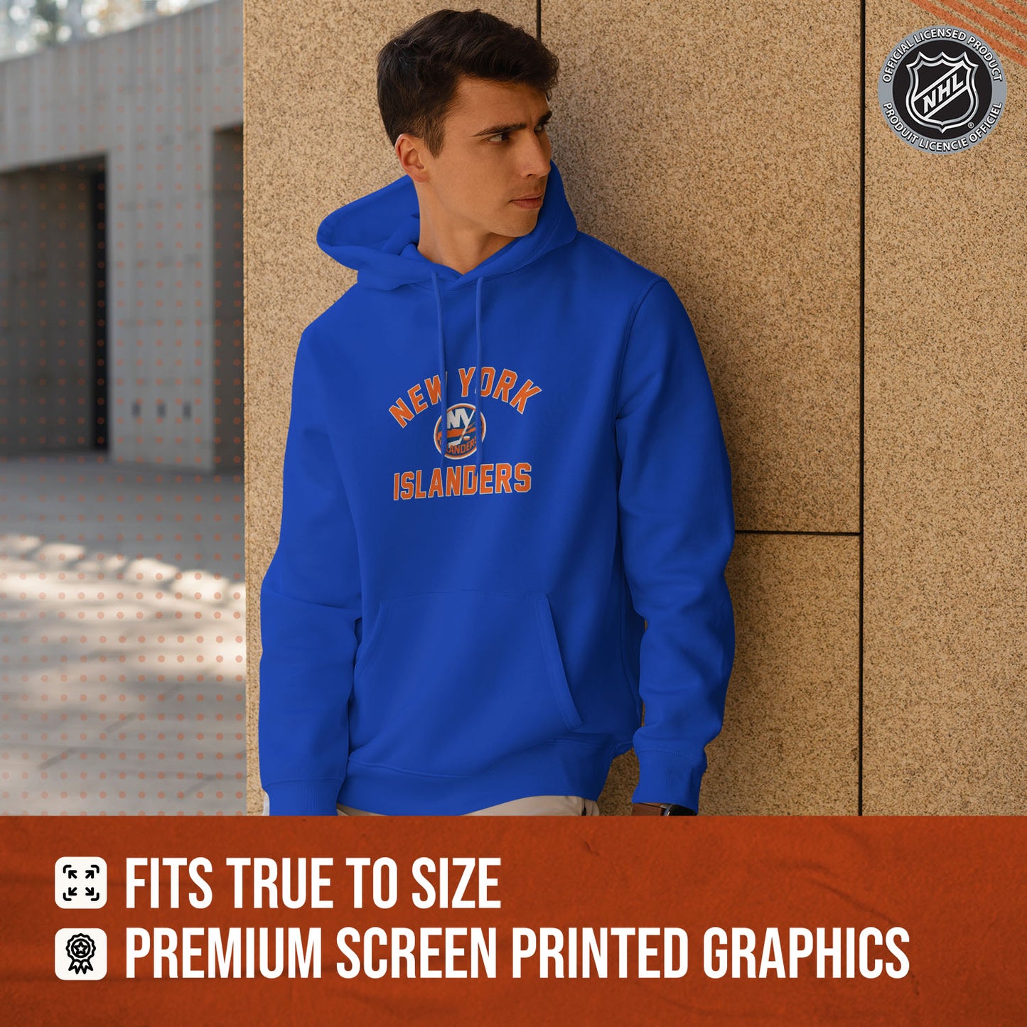 New York Islanders Adult NHL Gameday Hooded Sweatshirt - Royal