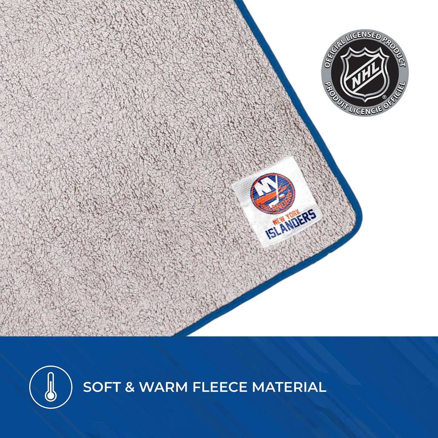 New York Islanders NHL Silk Touch Sherpa Throw Blanket - Royal