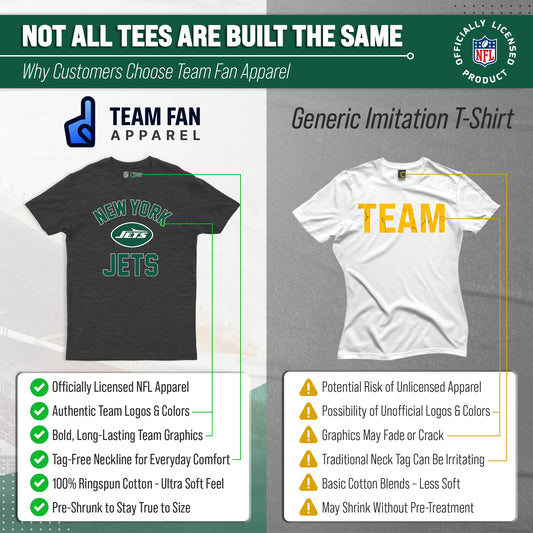 New York Jets NFL Adult Gameday T-Shirt - Gray