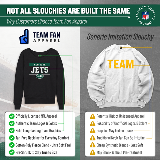 New York Jets NFL Womens Charcoal Crew Neck Football Apparel - Charcoal