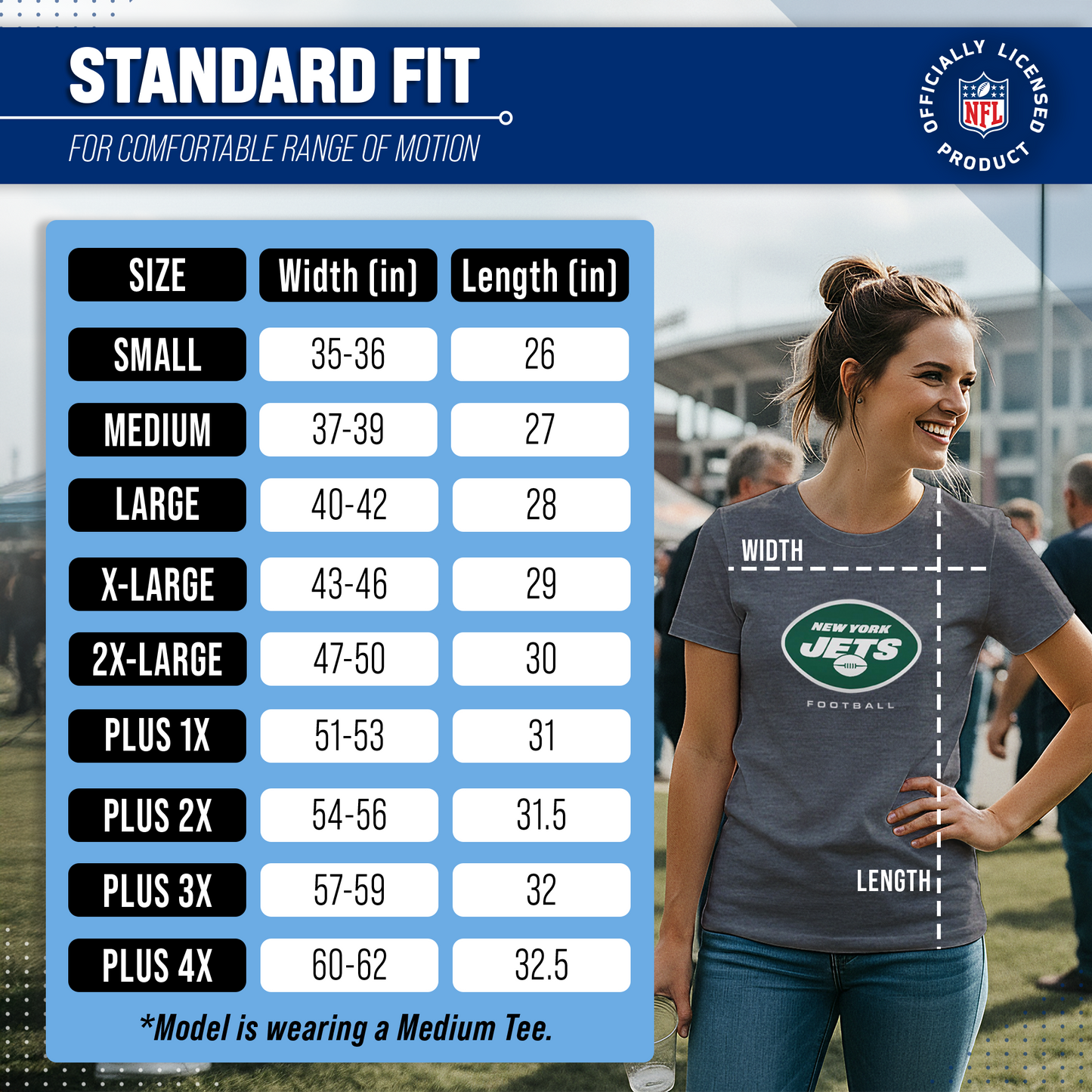 New York Jets Women's NFL Ultimate Fan Logo Short Sleeve T-Shirt - Charcoal