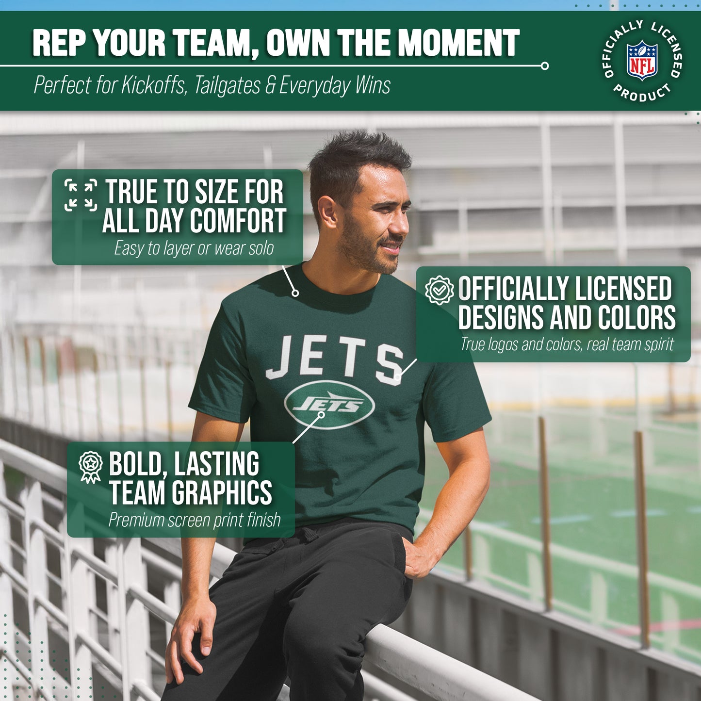 New York Jets NFL Home Team Tee - Forest Green