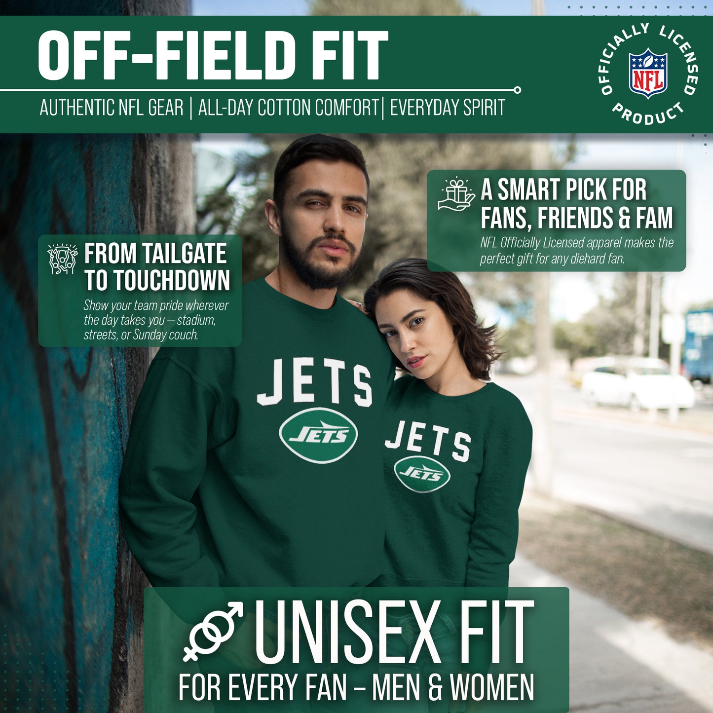 New York Jets NFL Home Team Crew - Forest Green