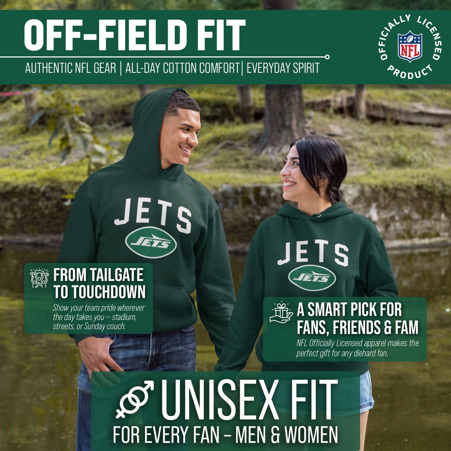 New York Jets NFL Home Team Hoodie - Forest Green