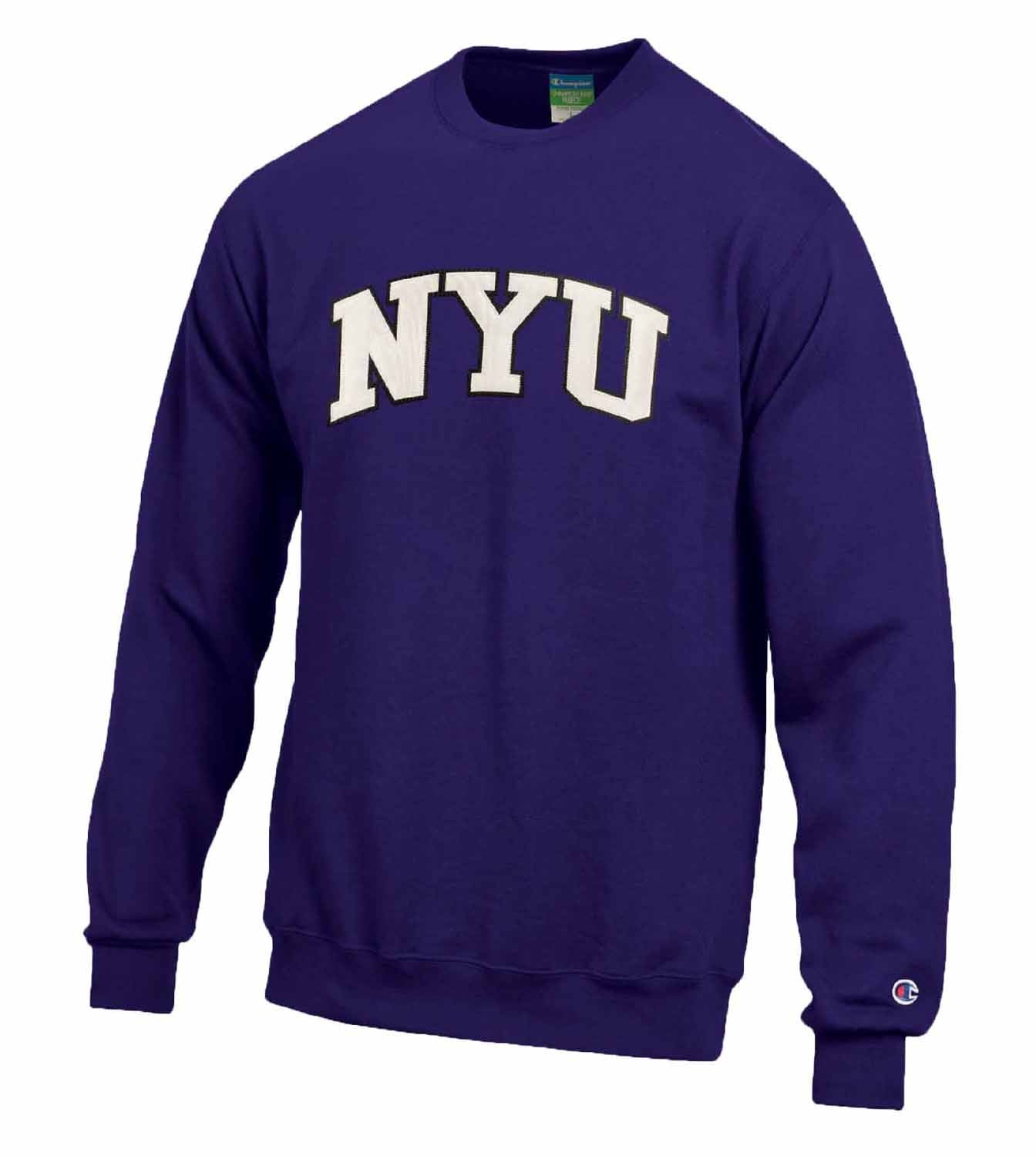NYU Violets Adult Tackle Twill Crewneck - Purple