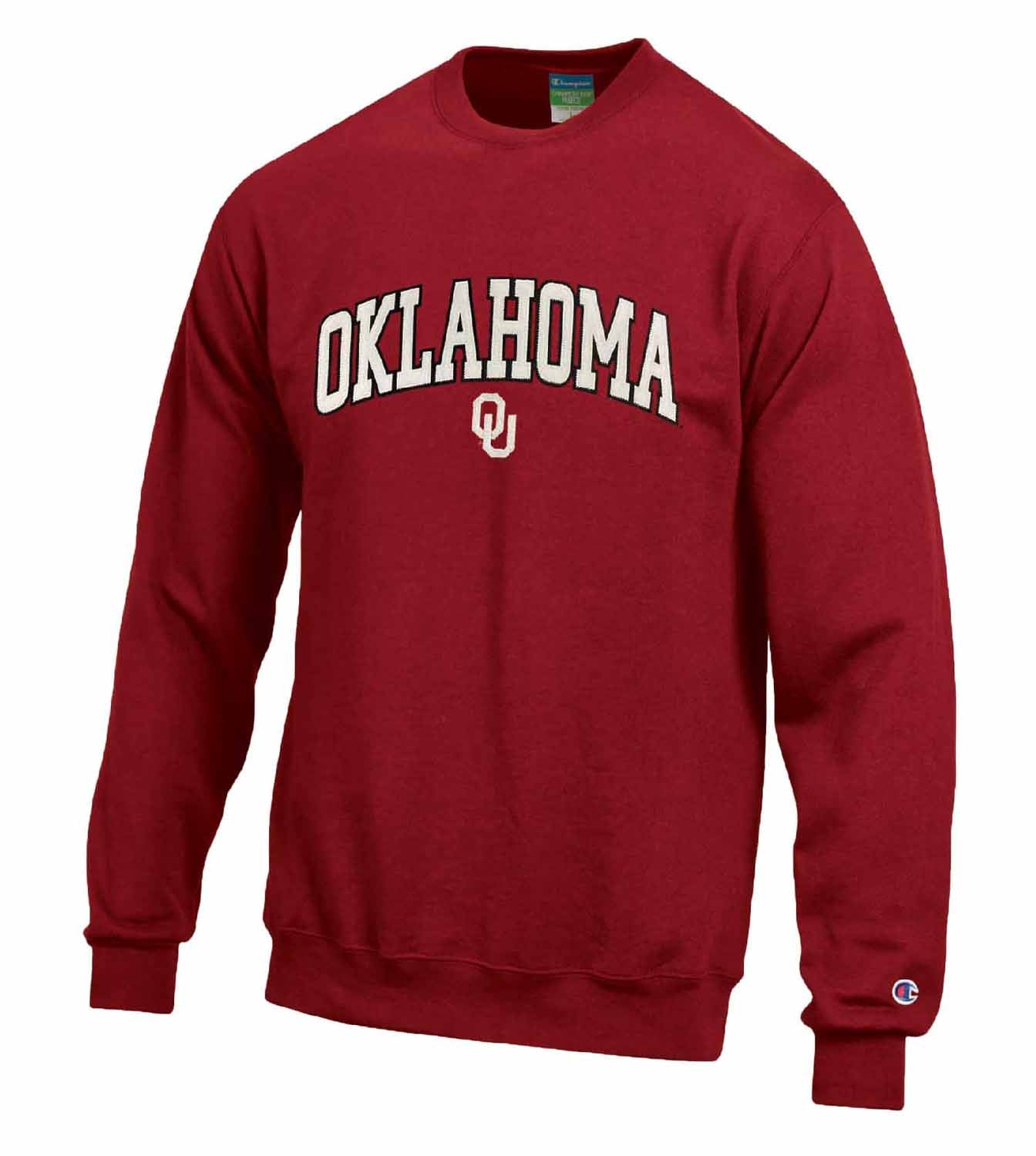 Oklahoma Sooners Adult Tackle Twill Crewneck - Cardinal