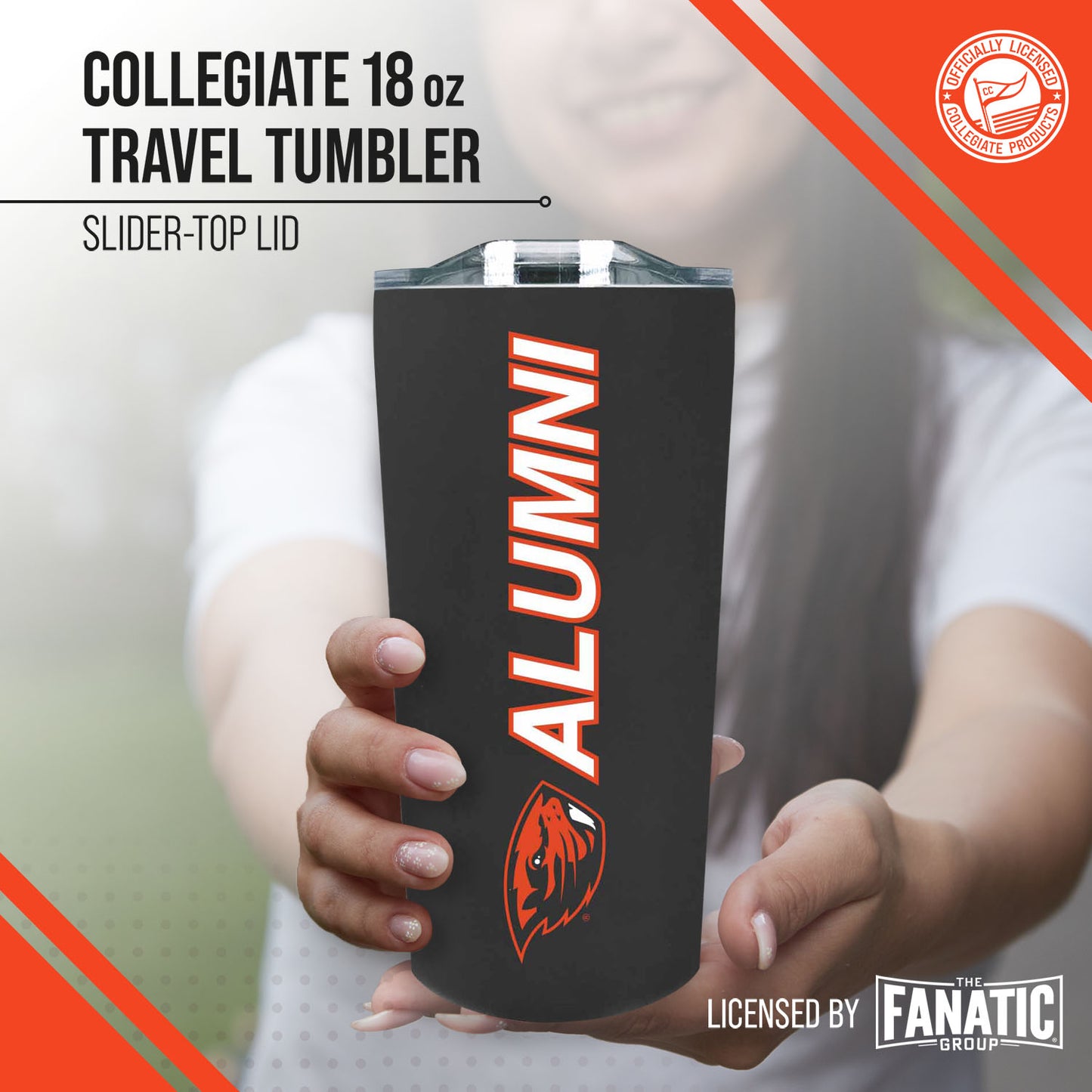 Oregon State Beavers Collegiate Stainless Steel Travel Tumbler for Alumni - Black