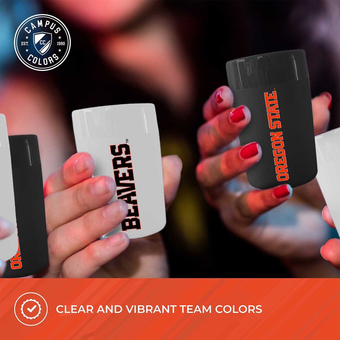 Oregon State Beavers College and University 2-Pack Shot Glasses - Team Color