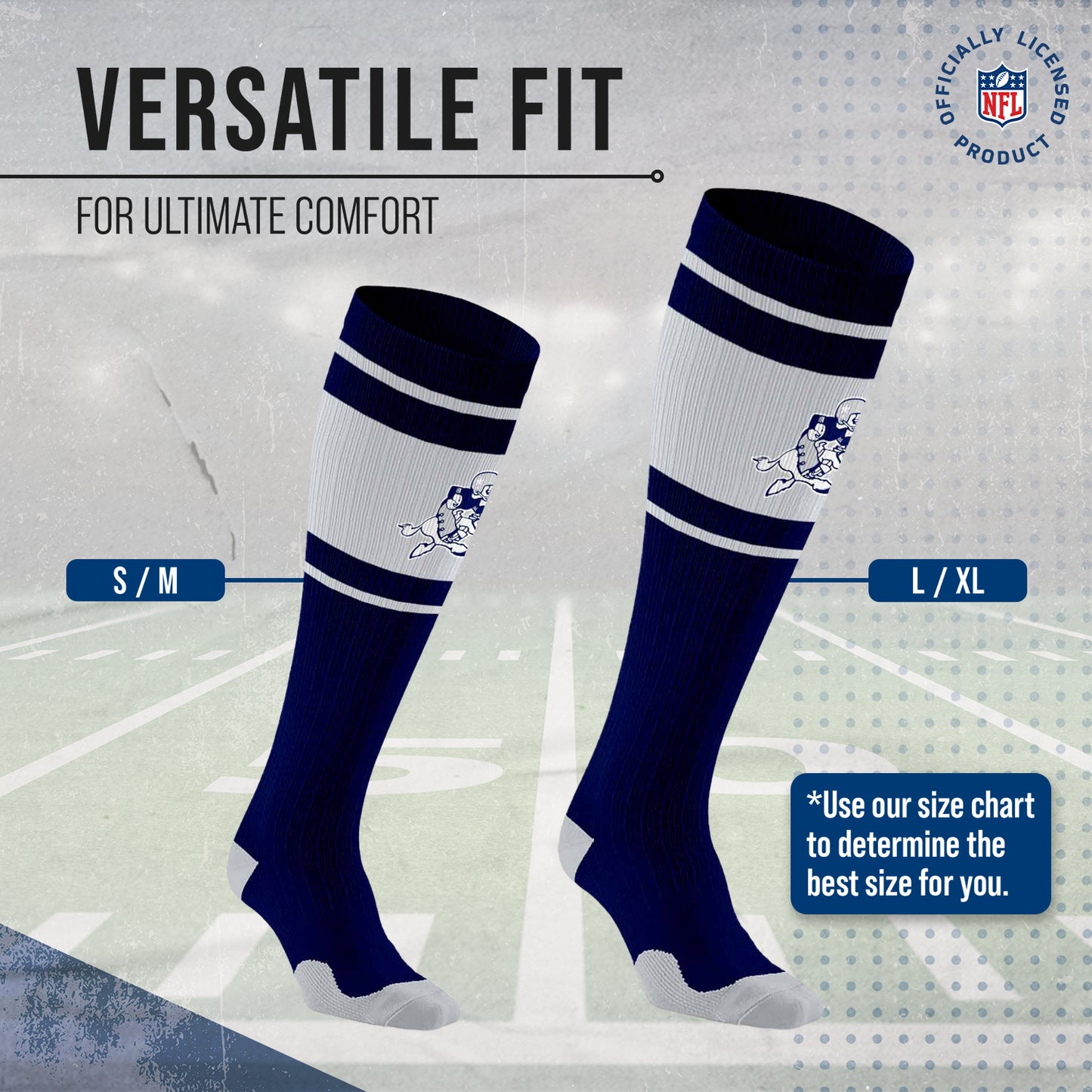 Dallas Cowboys NFL Adult Knee High-Performance Socks - Navy