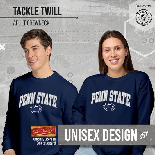 Penn State Nittany Lions NCAA Adult Tackle Twill Crewneck Sweatshirt - Navy